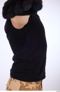 Danas black crew-neck t-shirt dressed upper body 0009.jpg